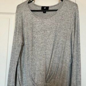Knot front sweater
